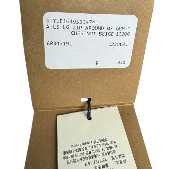 NWT Burberry Signature Plaid Canvas-Leather Long Wallet - Picture 11 of 13